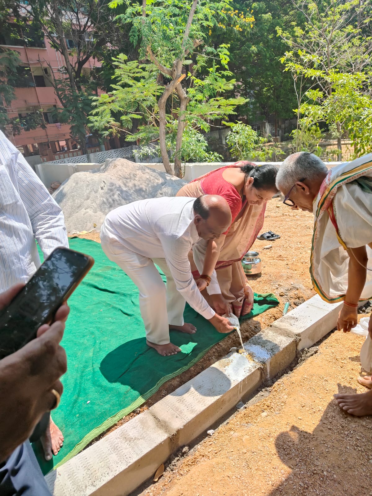  Errection of main door on 2024-04-26 at 9. 45 AM in the building of Senior Citizen Association site,HTC..